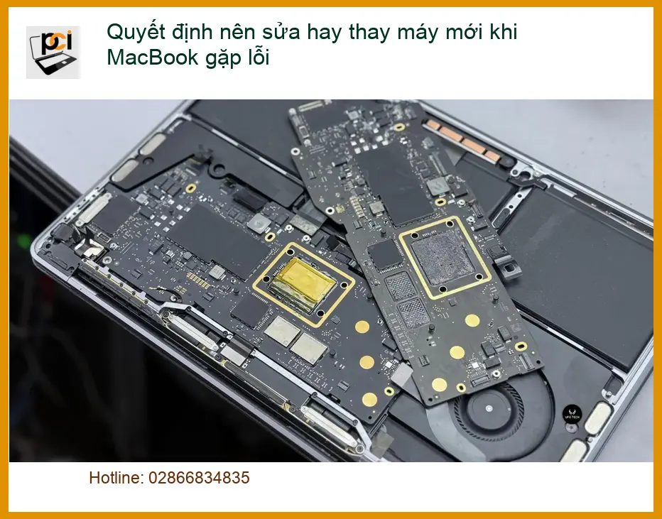 Macbook Quyết định nên sửa hay thay mới khi lỗi – Tư vấn chuyên gia Sửa máy tính PCI