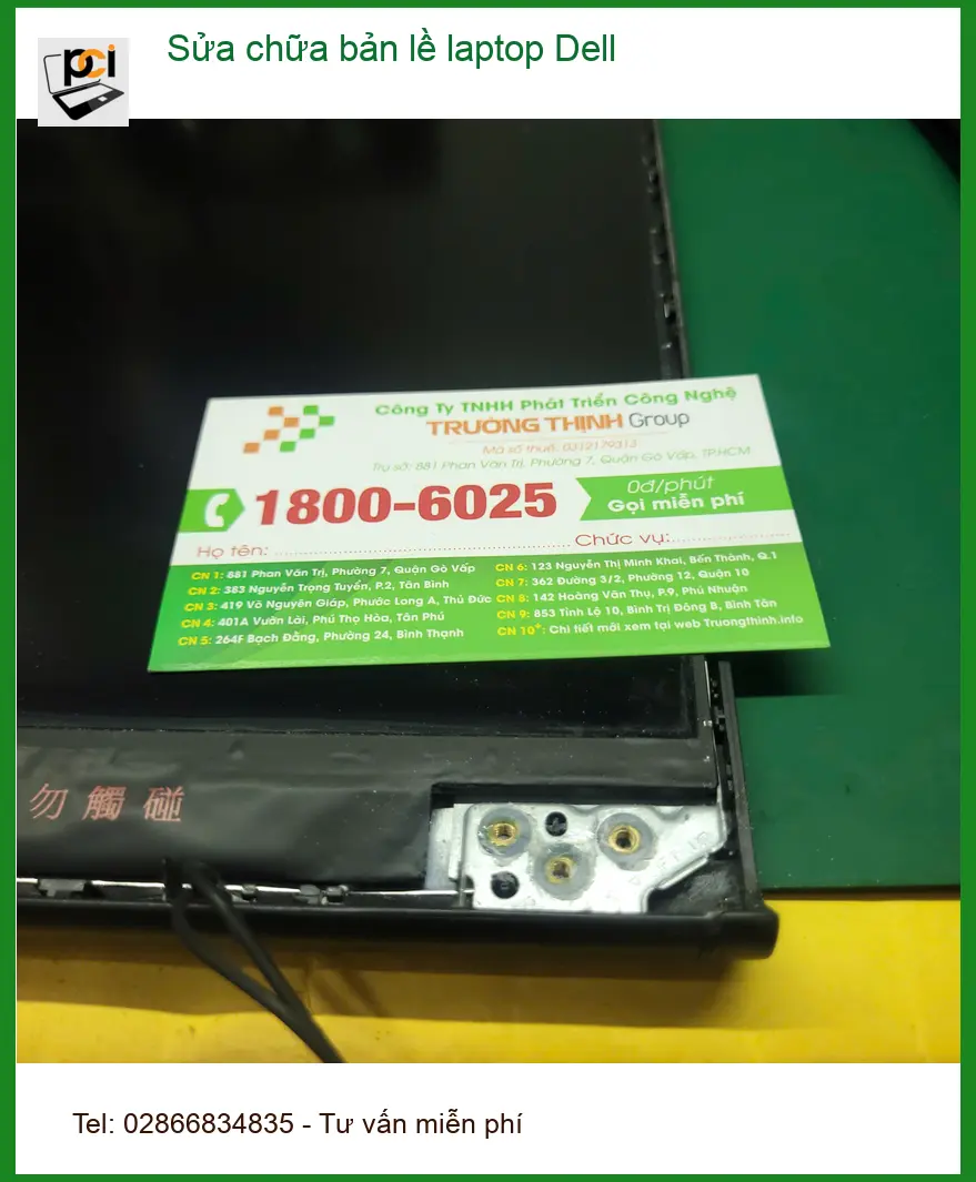 Chị Minh designer sửa bản lề laptop Dell Quận Tân Bình lấy liền ảnh thực tế 1