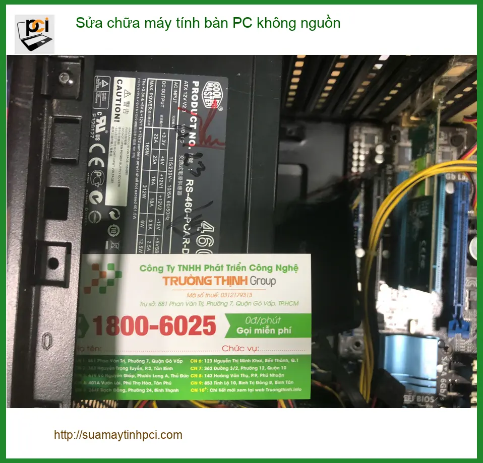 Chú Quang sửa máy tính bàn PC không nguồn ở Quận Bình Tân - Thợ giỏi ảnh thực tế 1