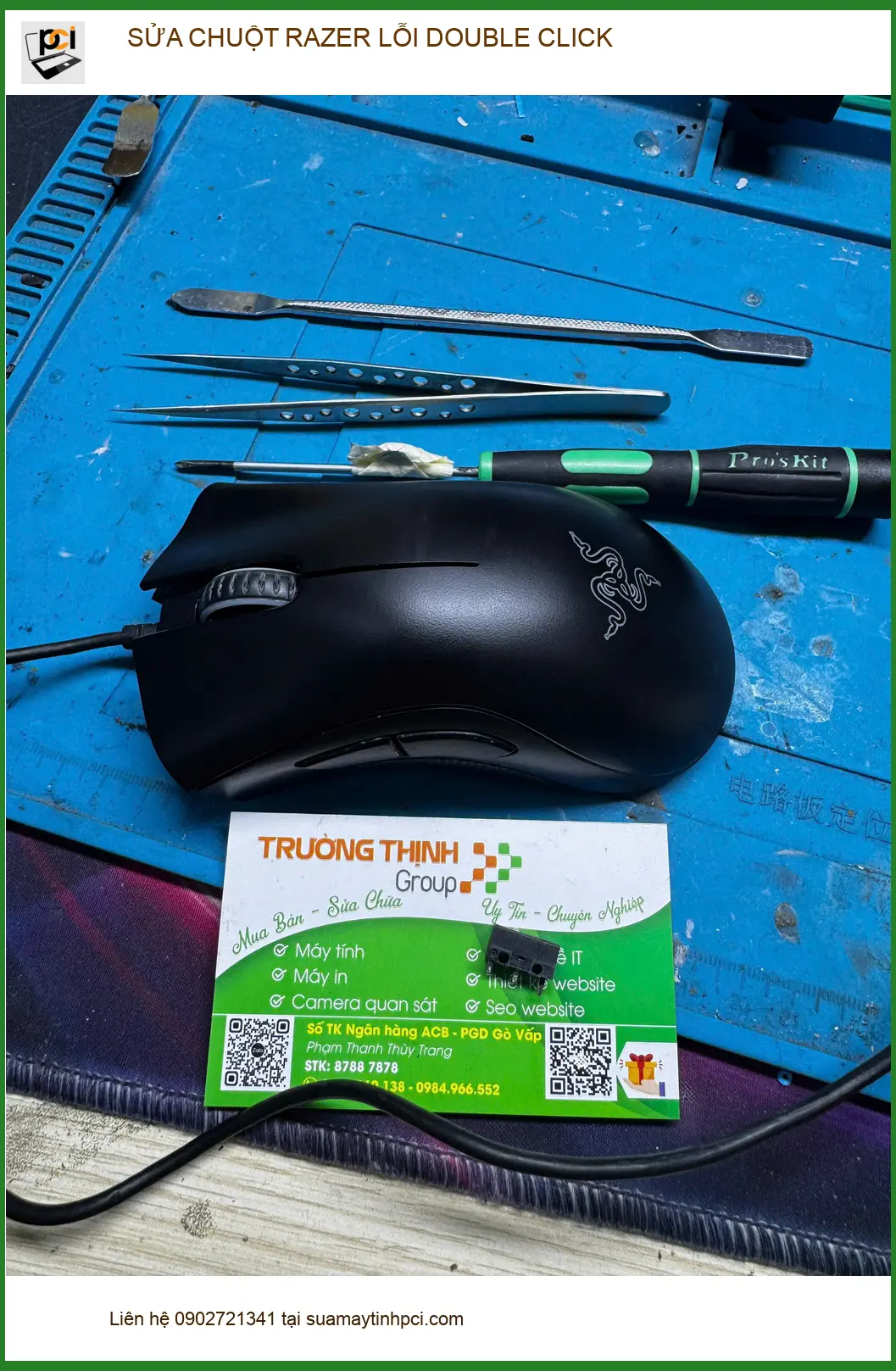 Trung tâm Sửa chuột Razer lỗi double click Quận 10 lấy ngay – Anh Long streamer thoát khỏi sự cố.