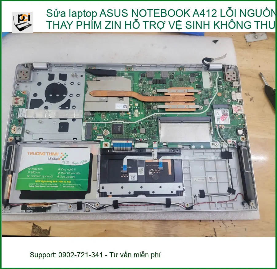 Chú Bình sửa nguồn, thay phím laptop ASUS A412 miễn phí vệ sinh Q.Phú Nhuận