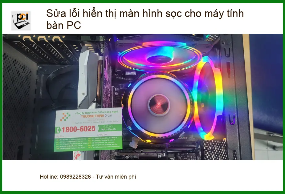 Chị Thảo quản lý kho ở Quận Bình Tân và nỗi lo màn hình sọc PC ảnh thực tế 1
