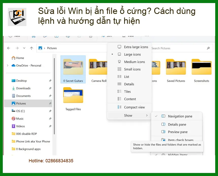 Windows Sửa lỗi Win bị ẩn file ổ cứng? Cách dùng lệnh – Hướng dẫn tự hiện file tại nhà