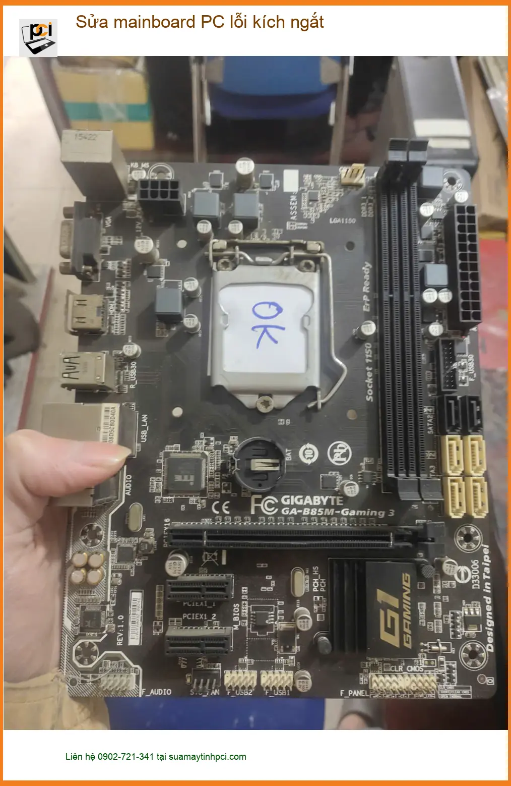 Dịch vụ sửa mainboard PC lỗi kích ngắt Quận 7 uy tín – Anh Kiệt trải nghiệm