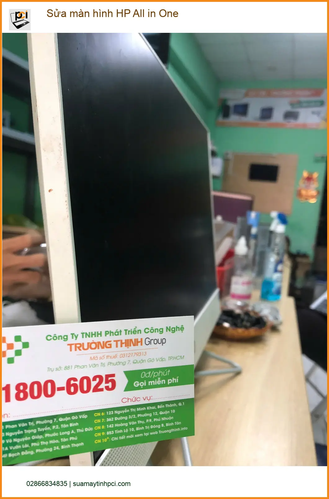 Anh Thanh shipper chia sẻ kinh nghiệm sửa màn hình HP All in One Quận Bình Tân