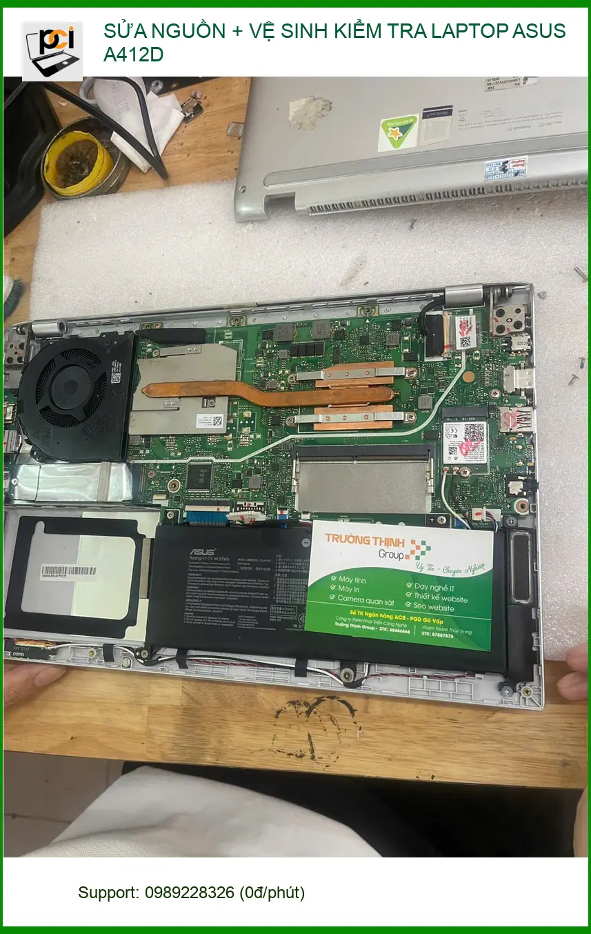 Chú Minh review sửa nguồn, vệ sinh laptop ASUS A412D Quận Phú Nhuận ảnh thực tế 1