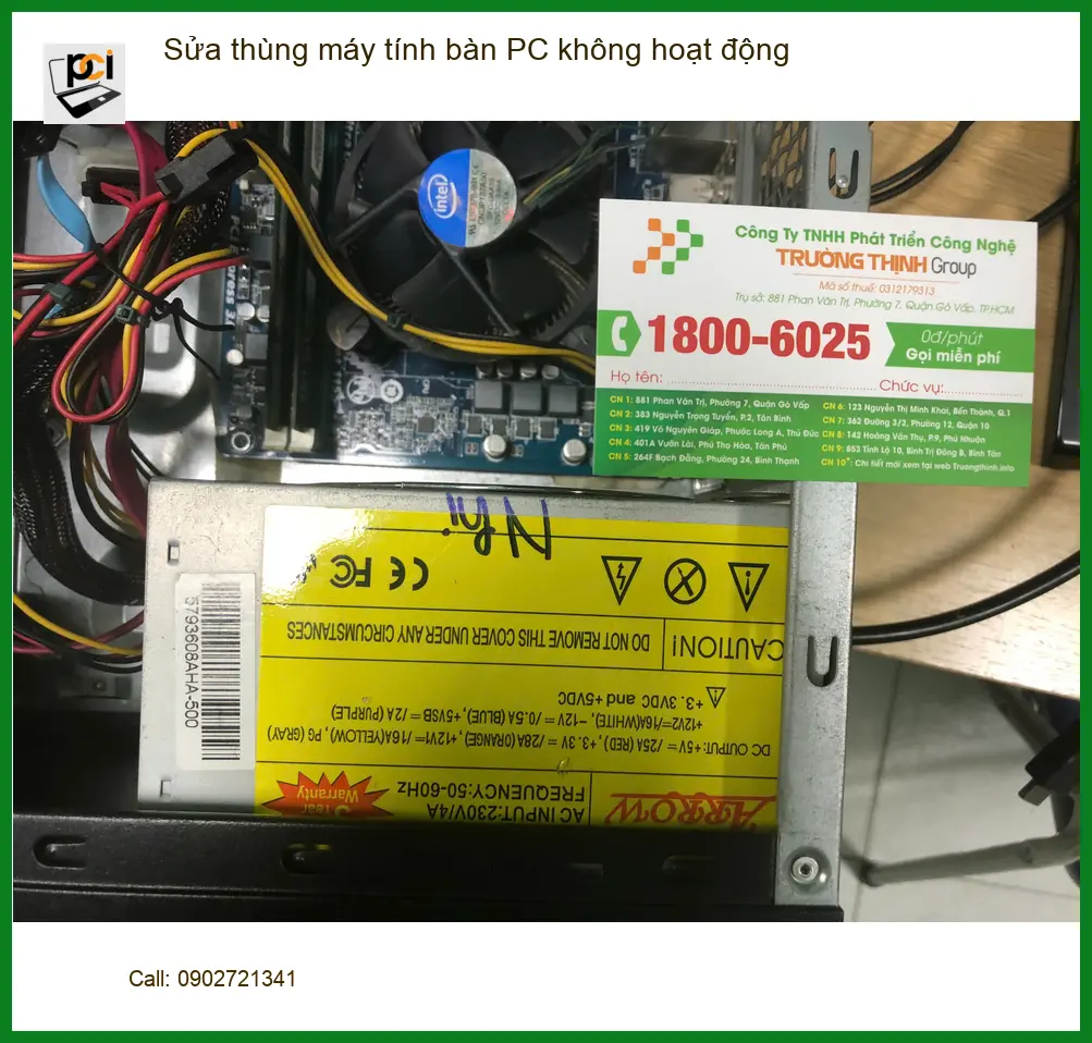 Chú Minh Khôi ở Quận Bình Tân sửa thùng PC mất nguồn đột ngột