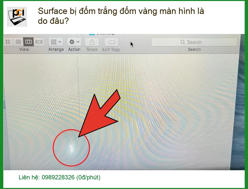 Surface bị đốm trắng vàng màn hình là do đâu? – Trung tâm sửa laptop uy tín TPHCM