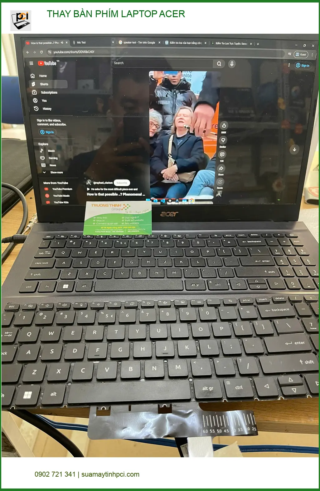 Chú An kinh doanh online tìm dịch vụ thay bàn phím laptop Acer Quận Thủ Đức