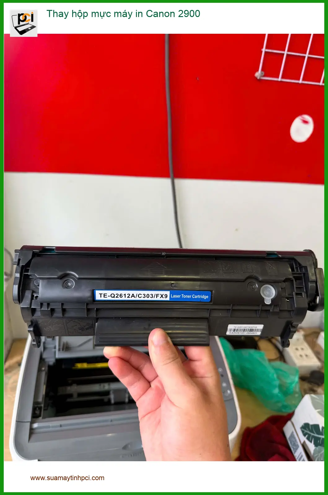 Dịch vụ thay hộp mực máy in Canon 2900 Quận 7 uy tín - Anh Trọng kiểm toán ảnh thực tế 1