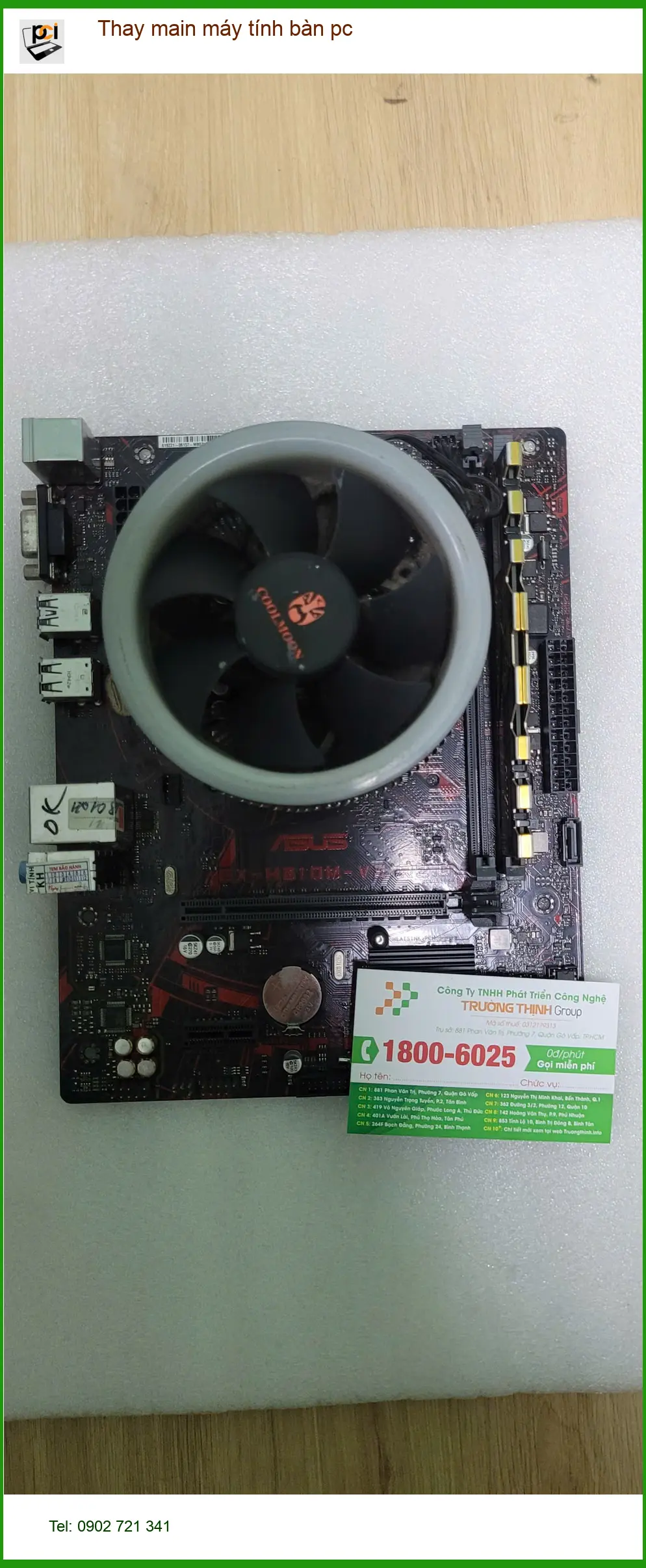 Anh Tùng tìm dịch vụ thay main máy tính bàn pc Quận Bình Tân uy tín