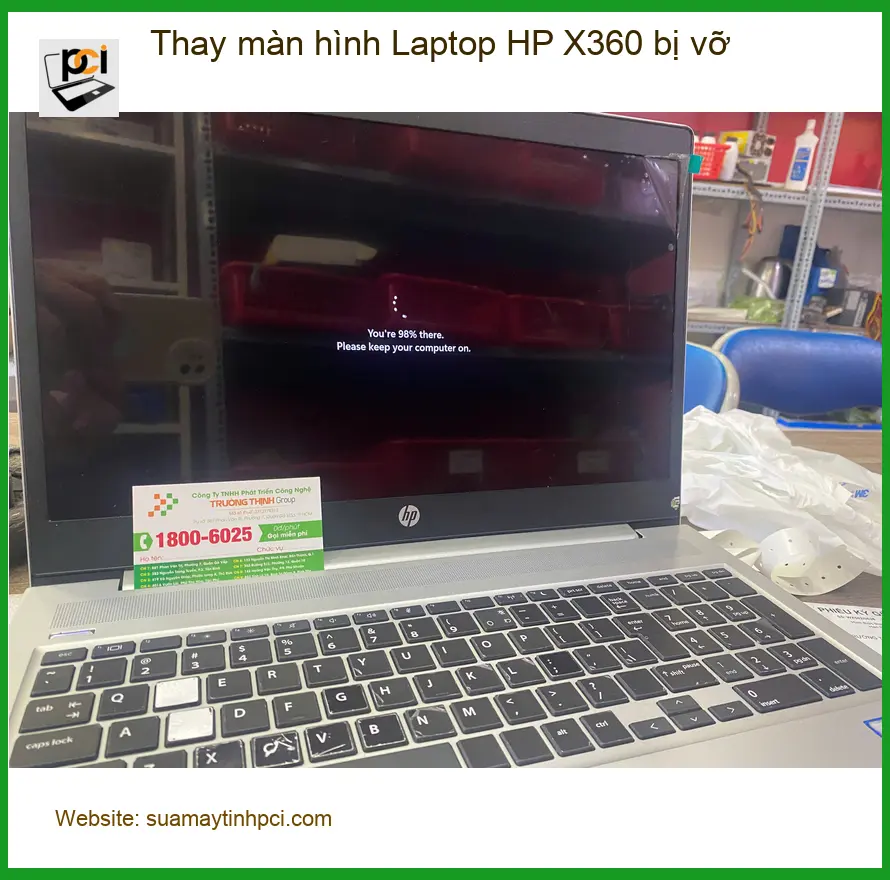 Anh Nhật chuyên viên marketing thay màn hình Laptop HP X360 bị vỡ Quận 7 lấy liền ảnh thực tế 1