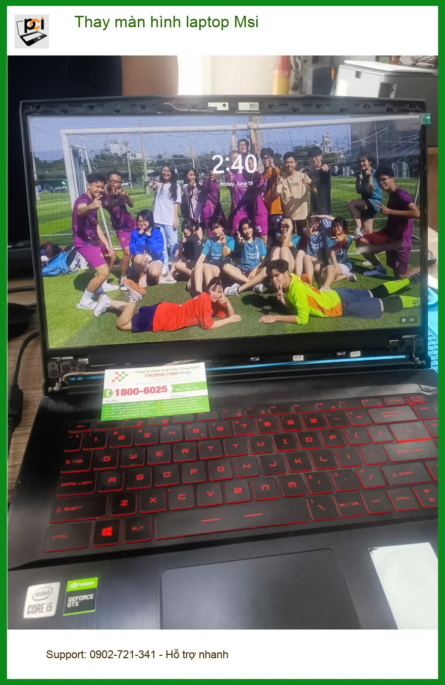 Chú Minh tài xế công nghệ than thở thay màn hình laptop Msi Quận Tân Phú giá rẻ ảnh thực tế 1