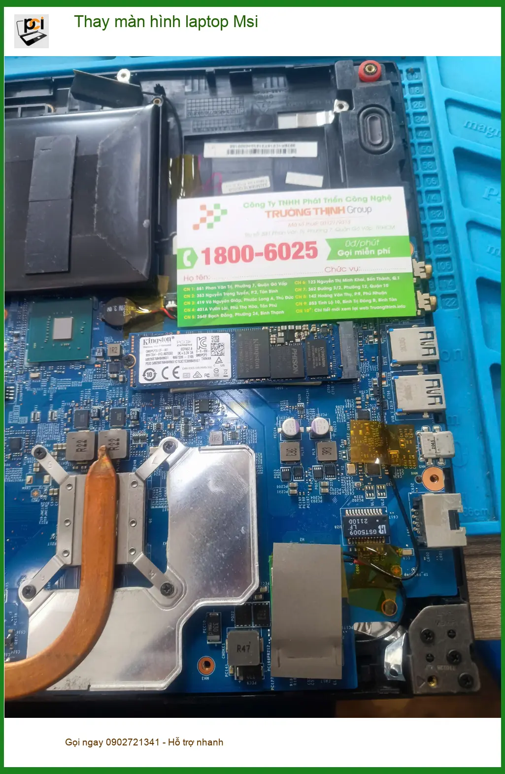 Chú Minh tài xế công nghệ than thở thay màn hình laptop Msi Quận Tân Phú giá rẻ ảnh thực tế 2