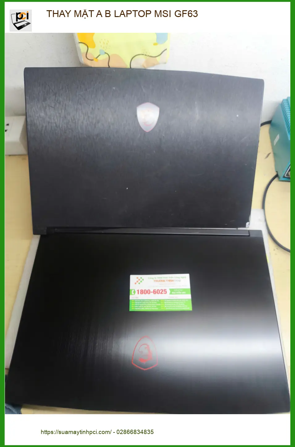 Địa điểm Thay mặt A laptop MSI GF63 Gò Vấp - Chị Thảo designer review ảnh thực tế 2