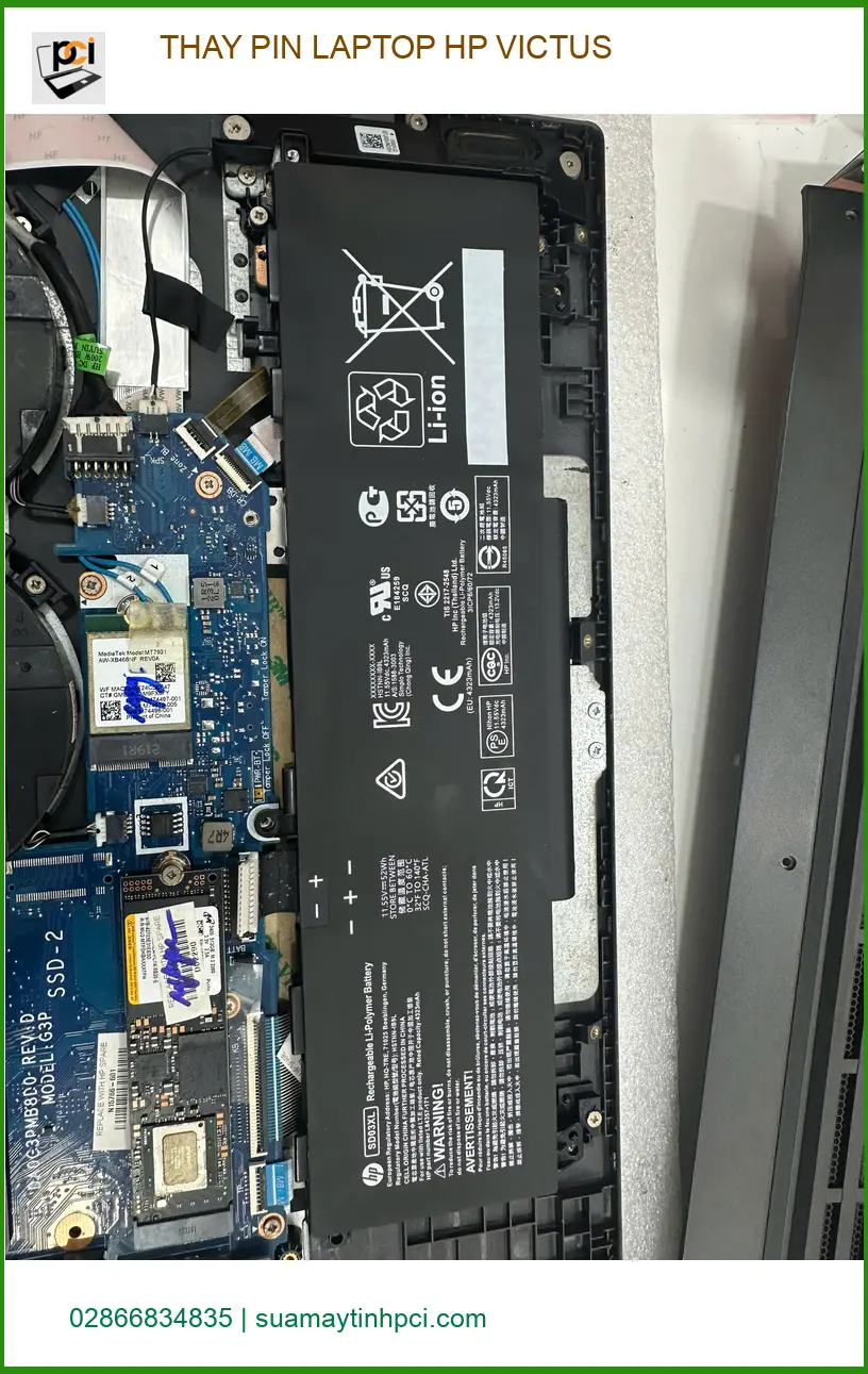 Thay PIN LAPTOP HP VICTUS Quận Gò Vấp – Anh Duy nhân viên IT cần pin mới