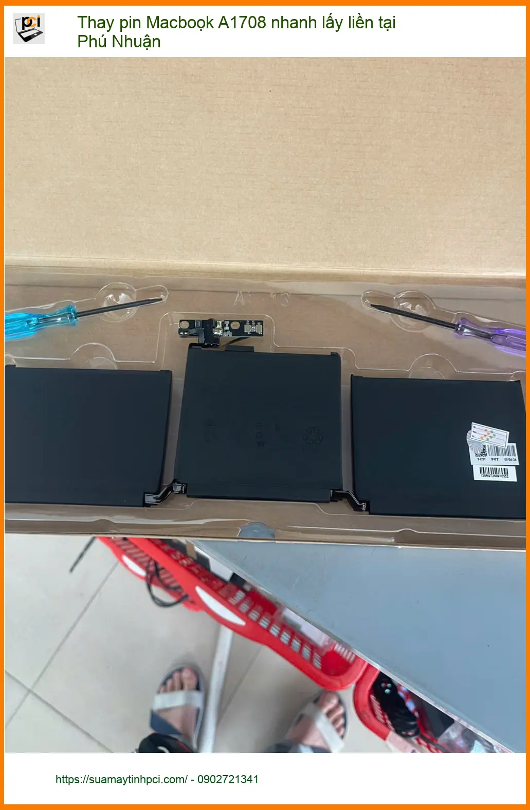 Địa điểm thay pin MacBook A1708 nhanh lấy liền tại Phú Nhuận – Anh Đức kiến trúc sư