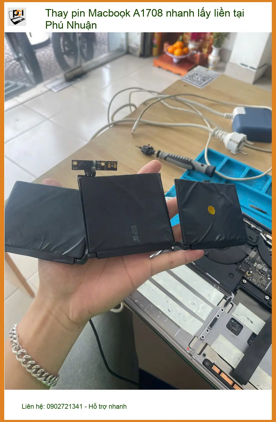Địa điểm thay pin MacBook A1708 nhanh lấy liền tại Phú Nhuận - Anh Đức kiến trúc sư ảnh thực tế 1
