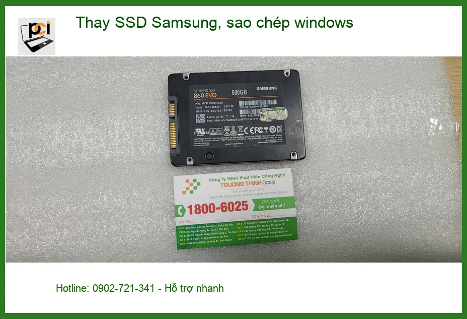 Anh Quang designer review tiệm thay SSD Samsung, sao chép windows Q. Bình Tân ảnh thực tế 1