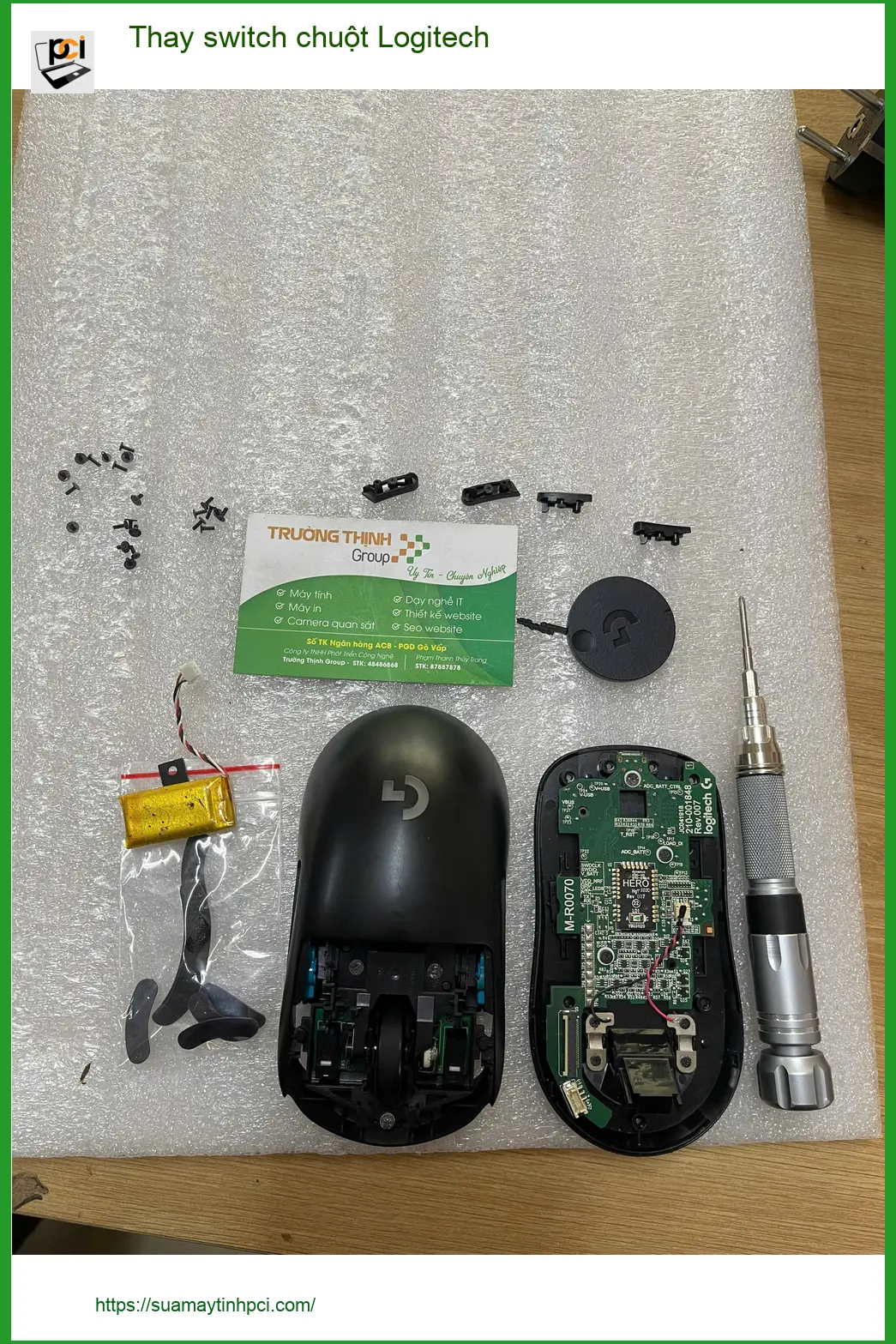Anh Duy lập trình viên cần thay switch chuột Logitech ở Quận Thủ Đức lấy ngay ảnh thực tế 1