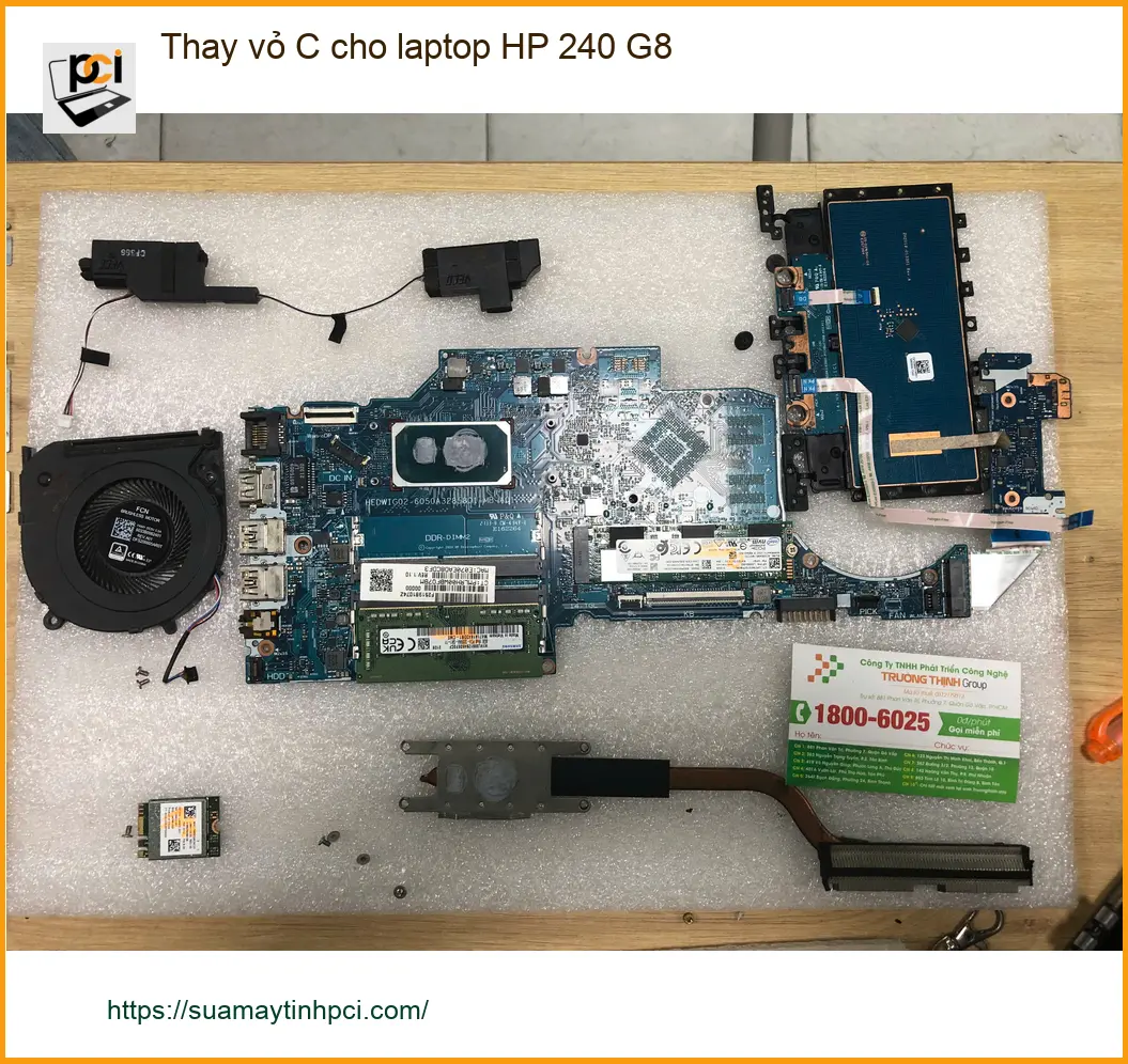 Anh Văn kỹ sư xây dựng tìm chỗ thay vỏ C laptop HP 240 G8 Quận Bình Tân ảnh thực tế 2