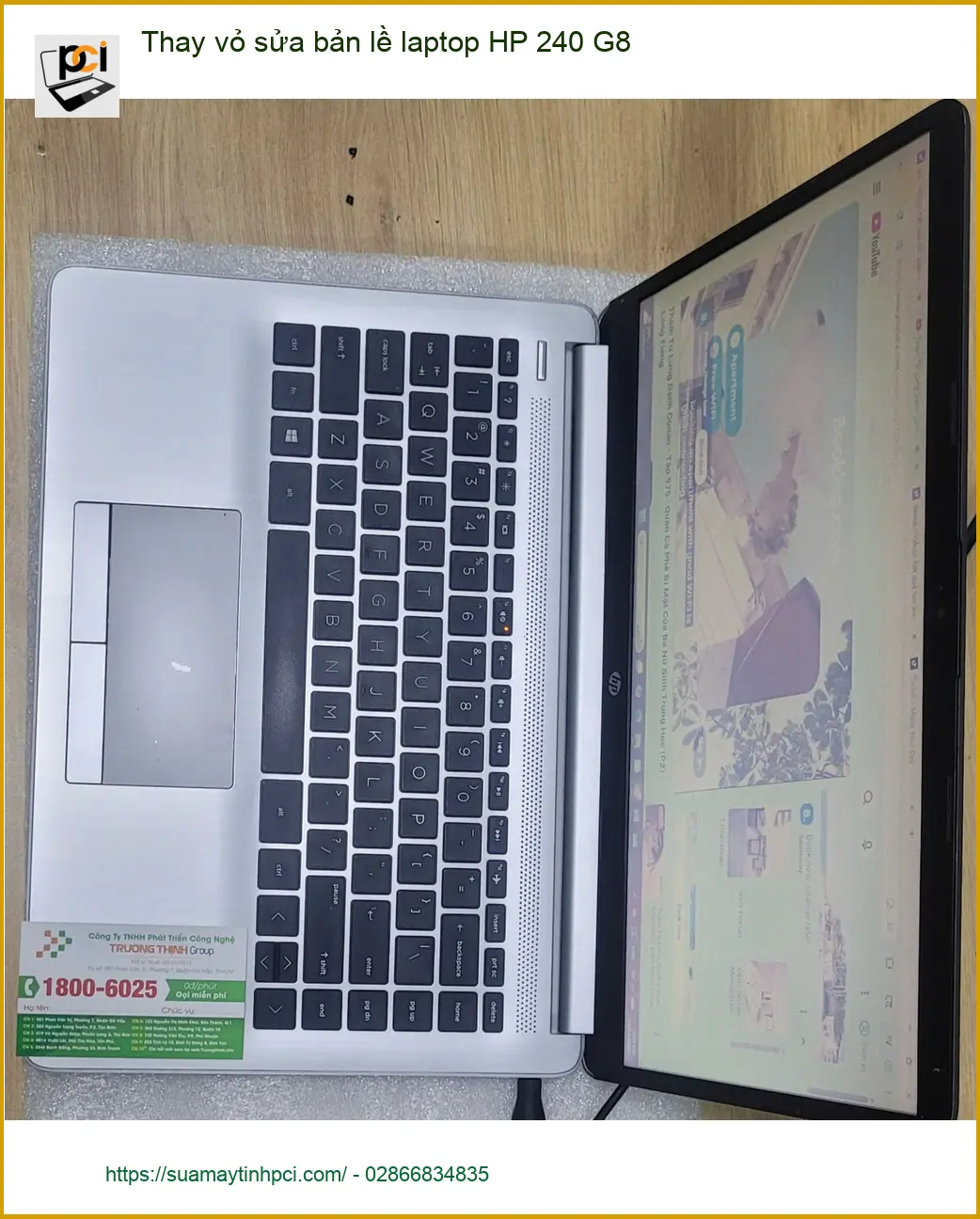 Anh Trọng kỹ sư và chuyện thay vỏ sửa bản lề laptop HP 240 G8 Quận Bình Tân