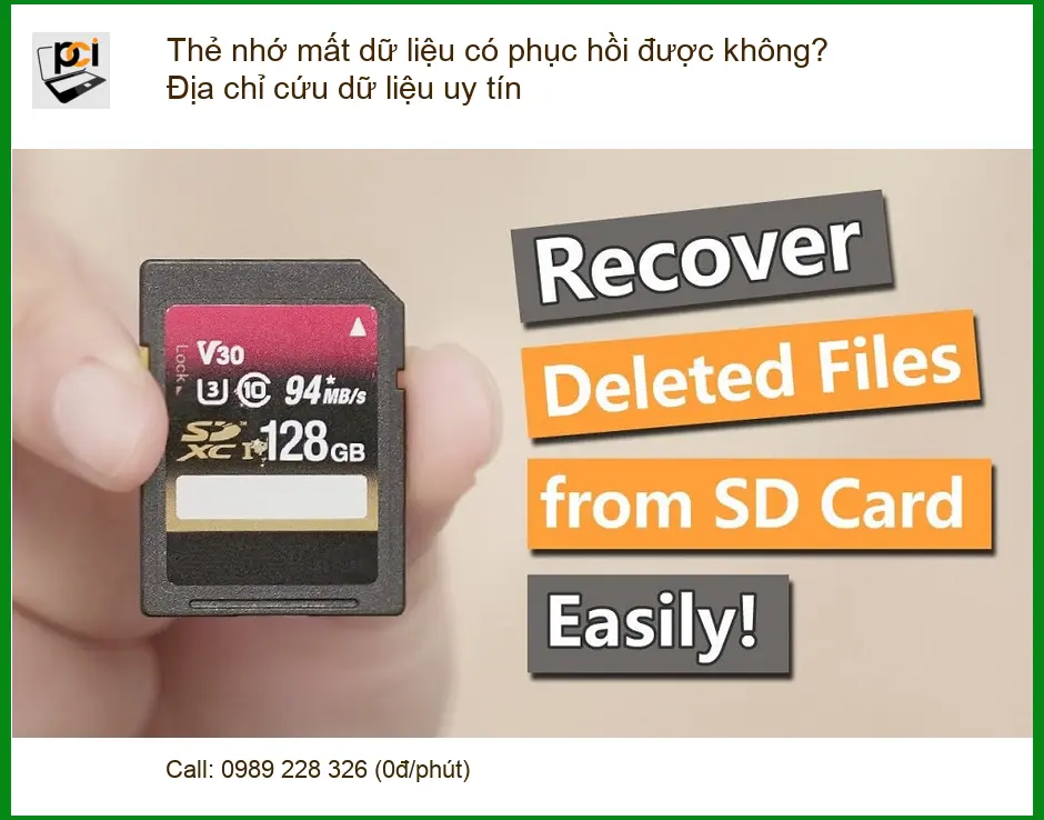 Khôi Phục Dữ Liệu Thẻ nhớ mất dữ liệu – Địa chỉ cứu uy tín TPHCM