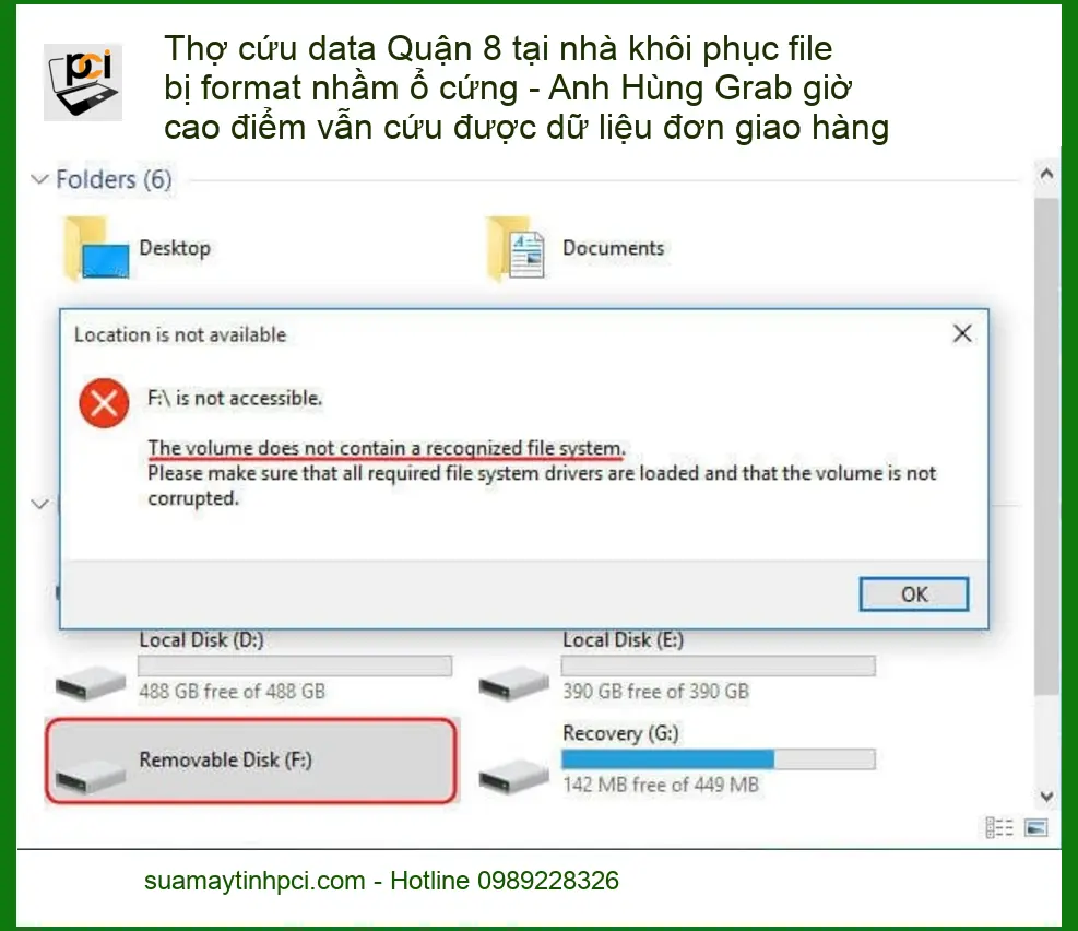 Khôi Phục Dữ Liệu Thợ cứu data Quận 8 tại nhà – Dịch vụ lấy liền