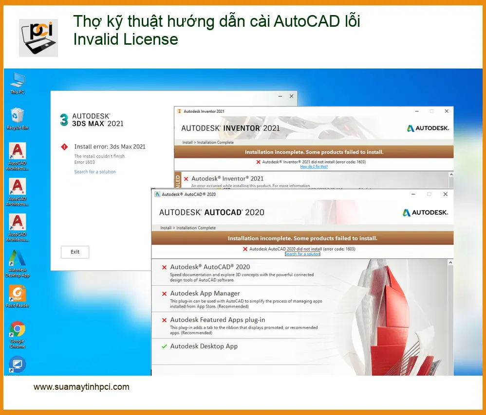 Thủ thuật cài AutoCAD lỗi Invalid License – Địa chỉ trung tâm hỗ trợ gần đây