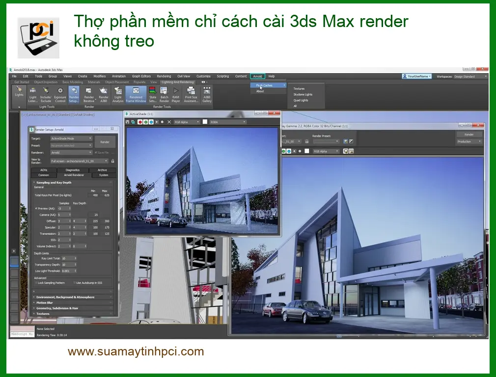 Cài 3ds Max render không treo – Thủ thuật xử lý lỗi tại nhà