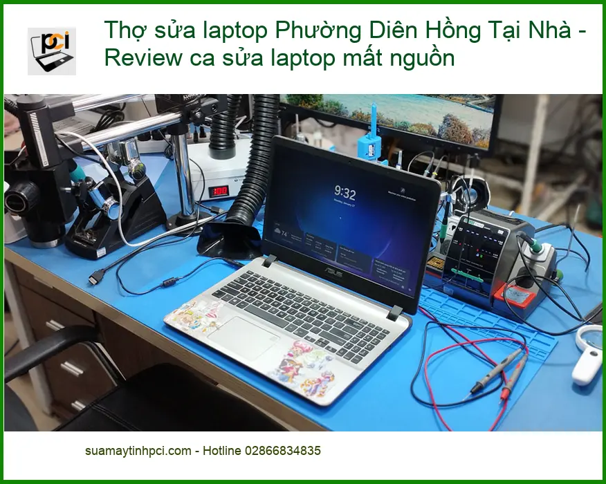 Thợ sửa laptop Phường Diên Hồng tại nhà – Review ca mất nguồn – Sửa lấy liền