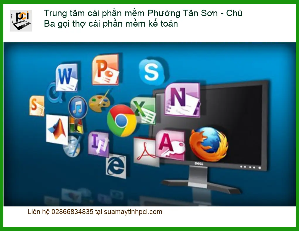 Laptop cài phần mềm Phường Tân Sơn – Thợ PCI đến tận nơi nhanh