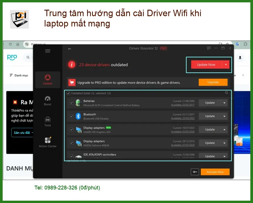 Thủ thuật cài Driver Wifi laptop mất mạng – Trung tâm hỗ trợ nhanh TPHCM