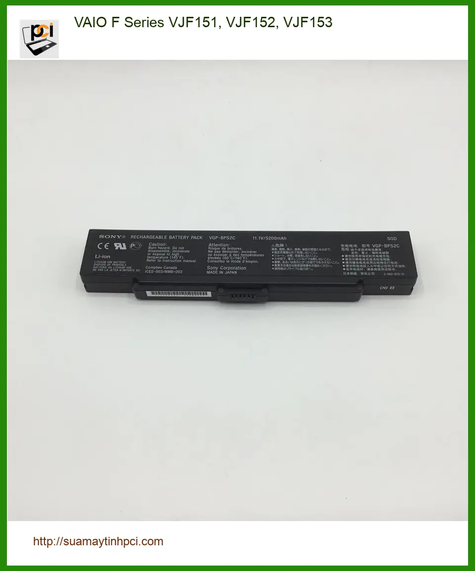 Pin Laptop VAIO F Series VJF151, VJF152, VJF153 - Thay Lấy Liền Tại TPHCM