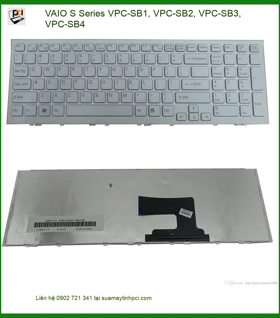 Bàn phím Laptop VAIO S VPC-SB1 SB2 SB3 SB4 - Thay Lắp Nhanh Giá Rẻ TPHCM