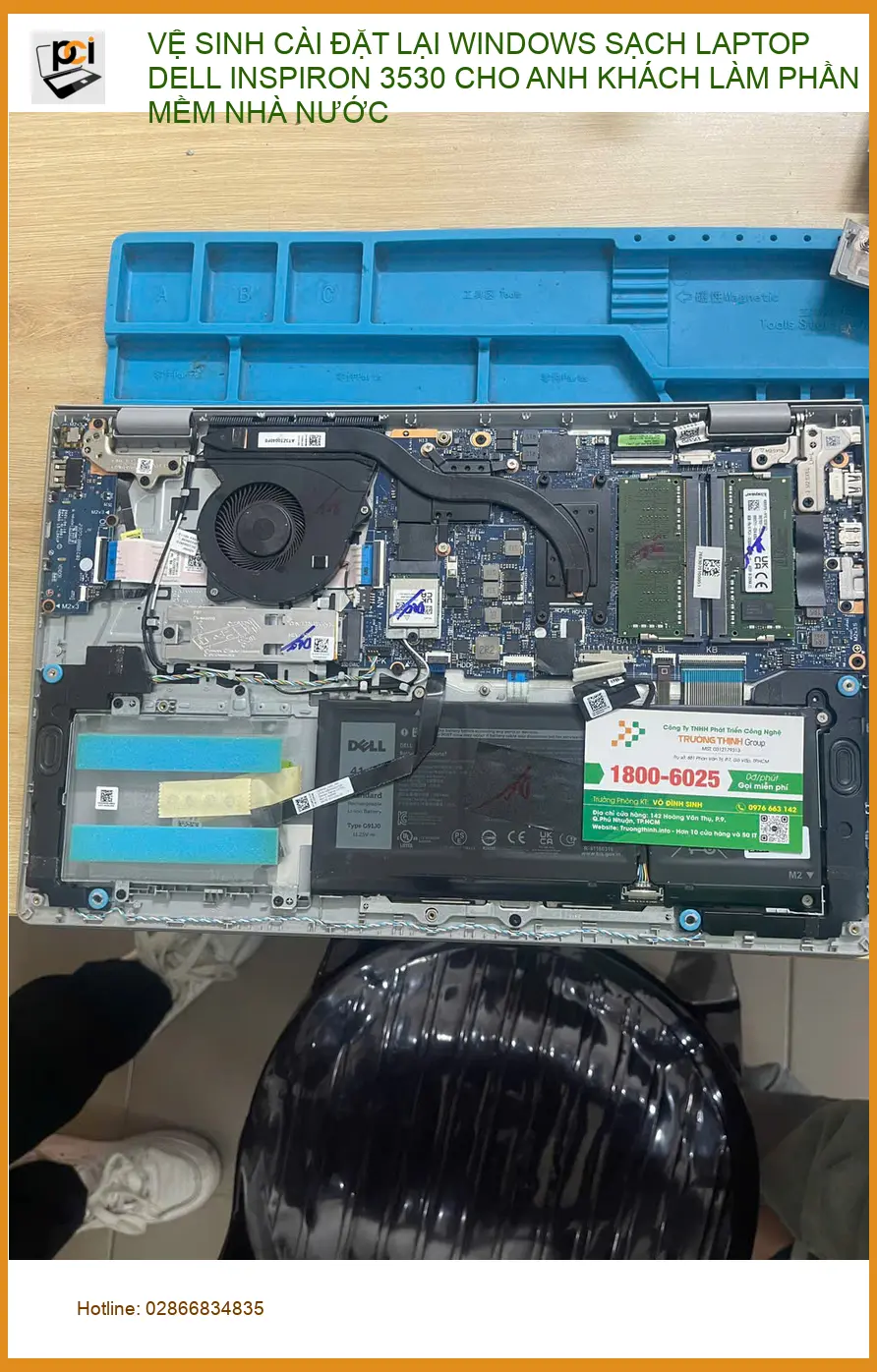 Vệ sinh cài lại Windows Dell Inspiron 3530 cho anh Khoa tại Phú Nhuận