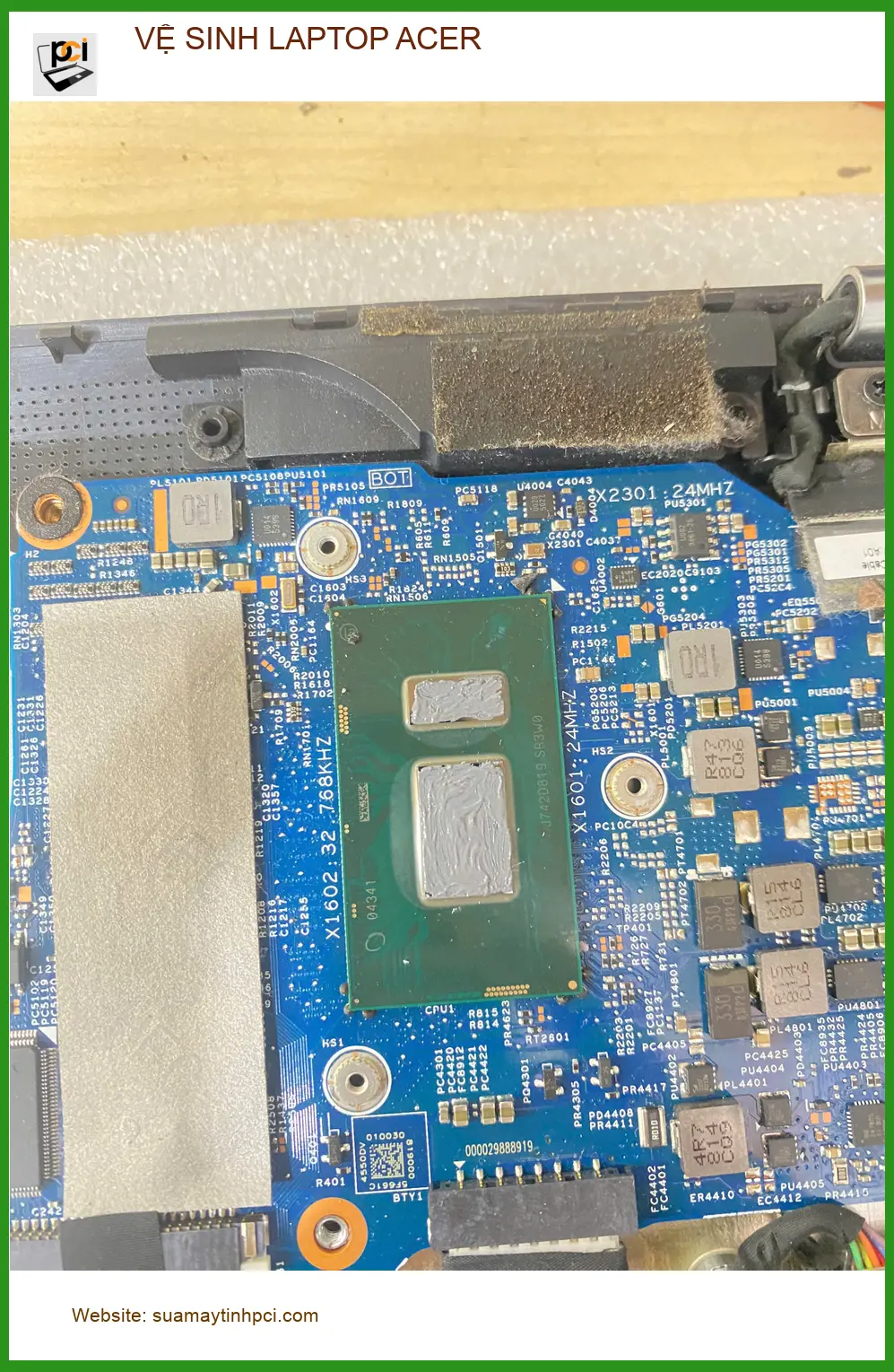 Chị Thảo quản lý dự án tìm dịch vụ vệ sinh laptop Acer Quận Gò Vấp ảnh thực tế 2