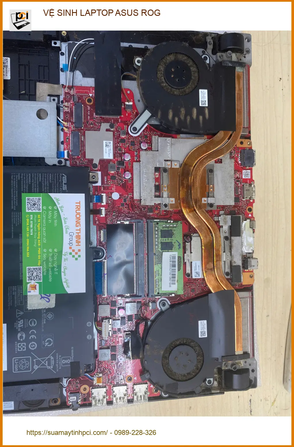 Chị Mai designer ở Gò Vấp review dịch vụ vệ sinh laptop ASUS ROG giá rẻ