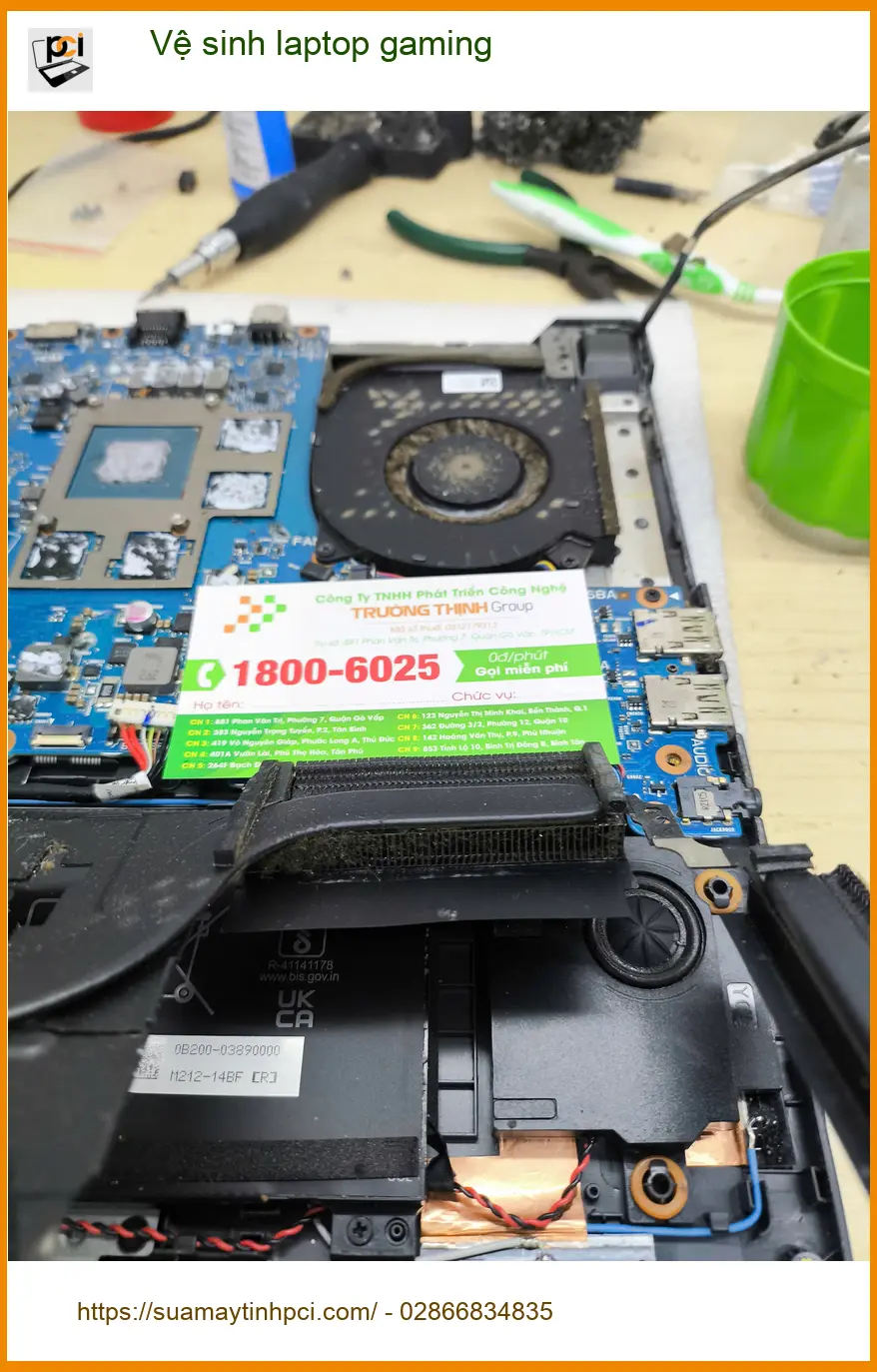Trung tâm vệ sinh laptop gaming Quận Tân Bình uy tín - Bác Nhật kiến trúc sư review ảnh thực tế 2