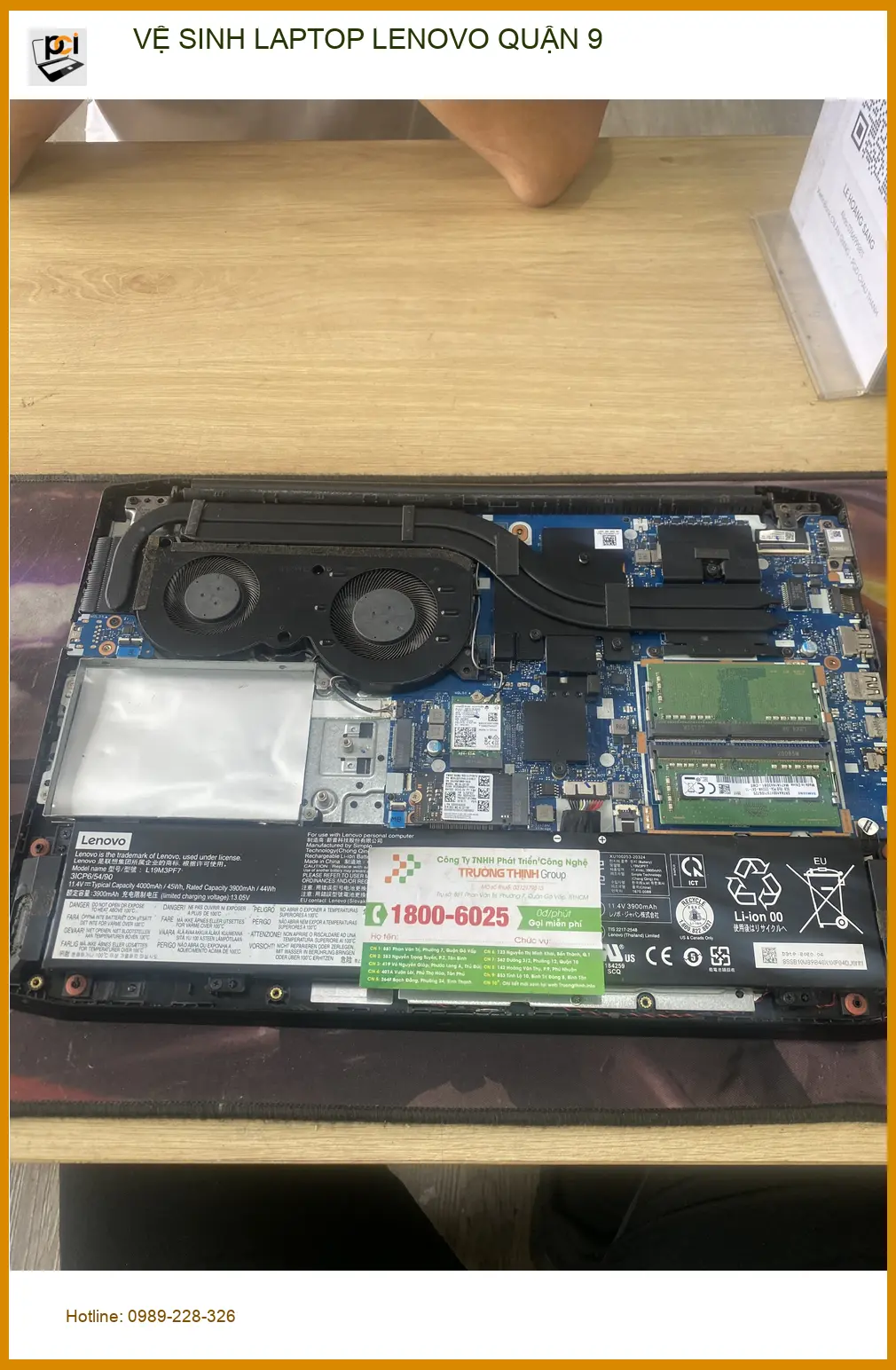 Anh Kiên kỹ sư tìm dịch vụ Vệ sinh Laptop Lenovo Quận 9 uy tín