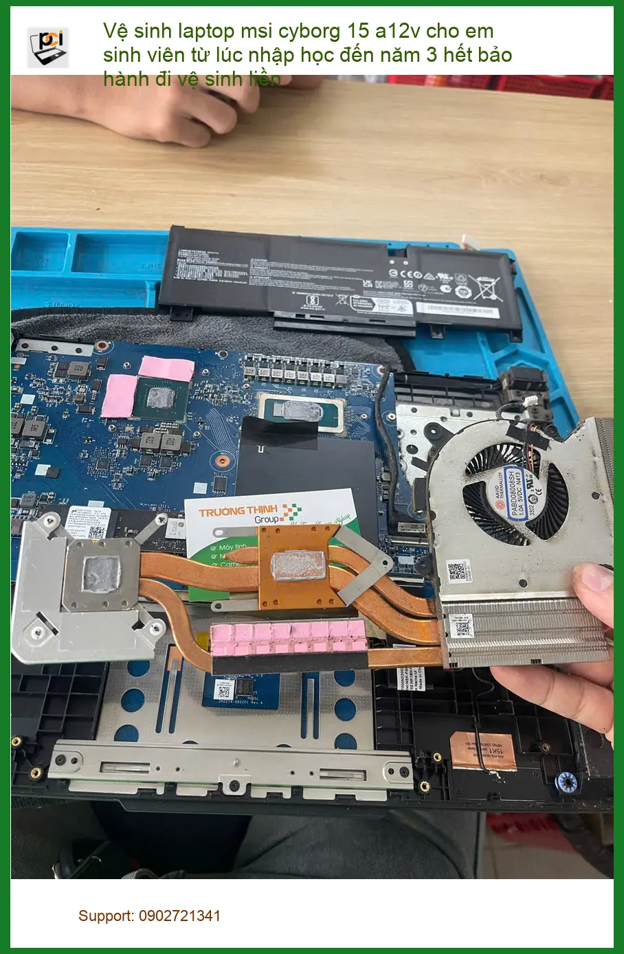 Em Uyên sinh viên cần: Vệ sinh laptop msi cyborg 15 a12v Phú Nhuận