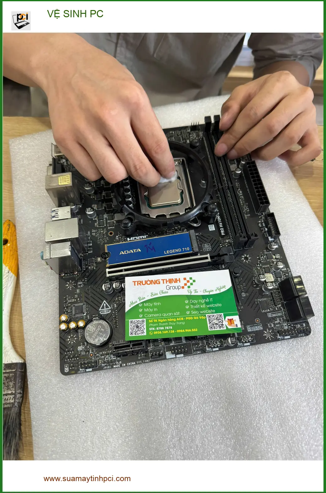 Bạn Tấn sinh viên cần vệ sinh PC – Dịch vụ vệ sinh PC Quận 9 giá rẻ