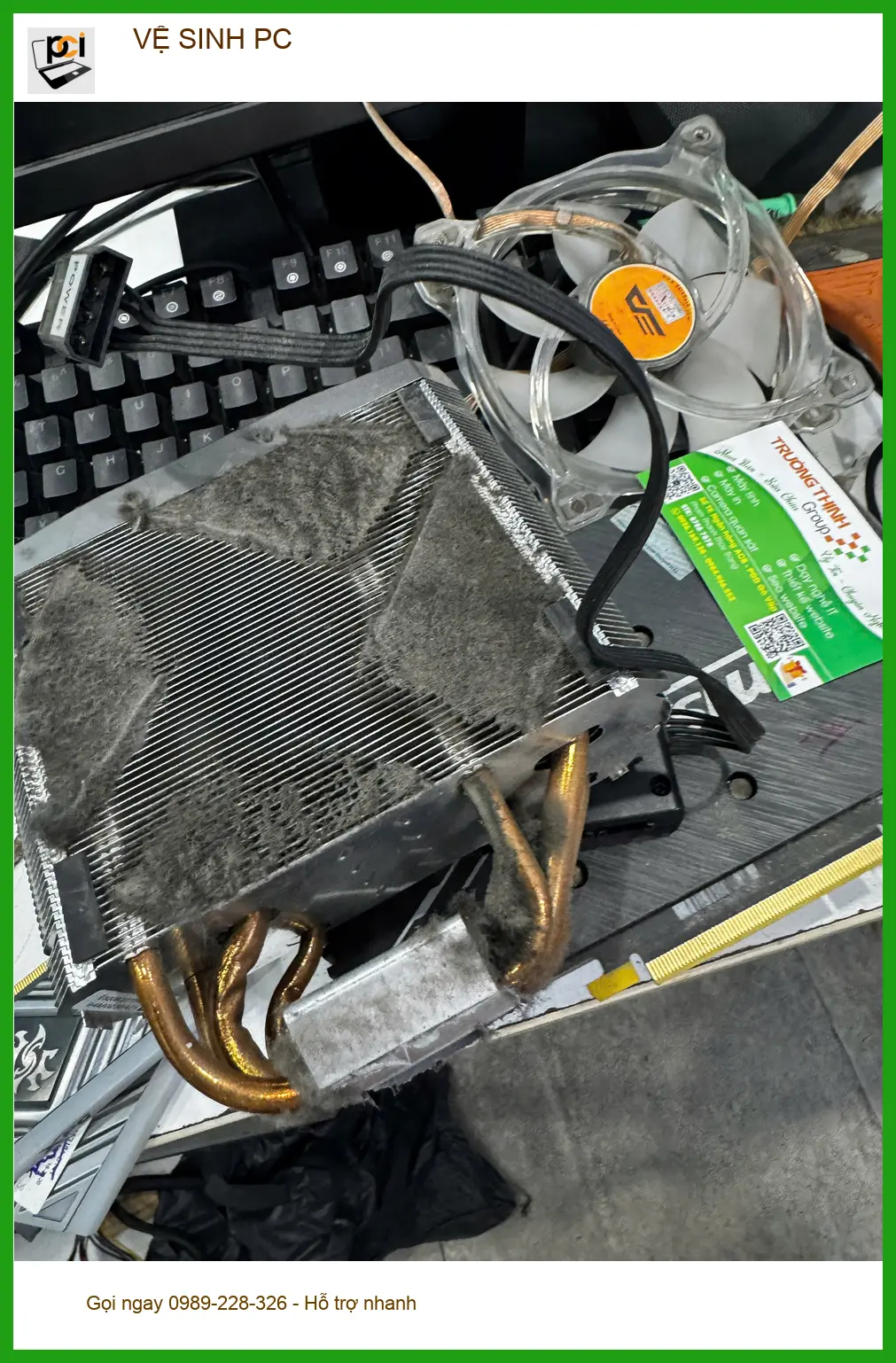 Anh Quang phát hiện PC đầy bụi bẩn - Dịch vụ vệ sinh PC Quận 10 uy tín ảnh thực tế 2