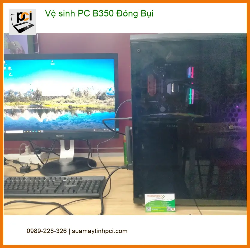 Dịch vụ vệ sinh PC B350 đóng bụi Quận 12 – Chị Lan Anh tìm nơi uy tín