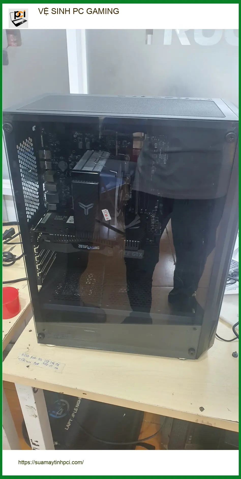 Anh Huy kỹ sư tìm trung tâm vệ sinh PC GAMING Quận Gò Vấp lấy ngay ảnh thực tế 1