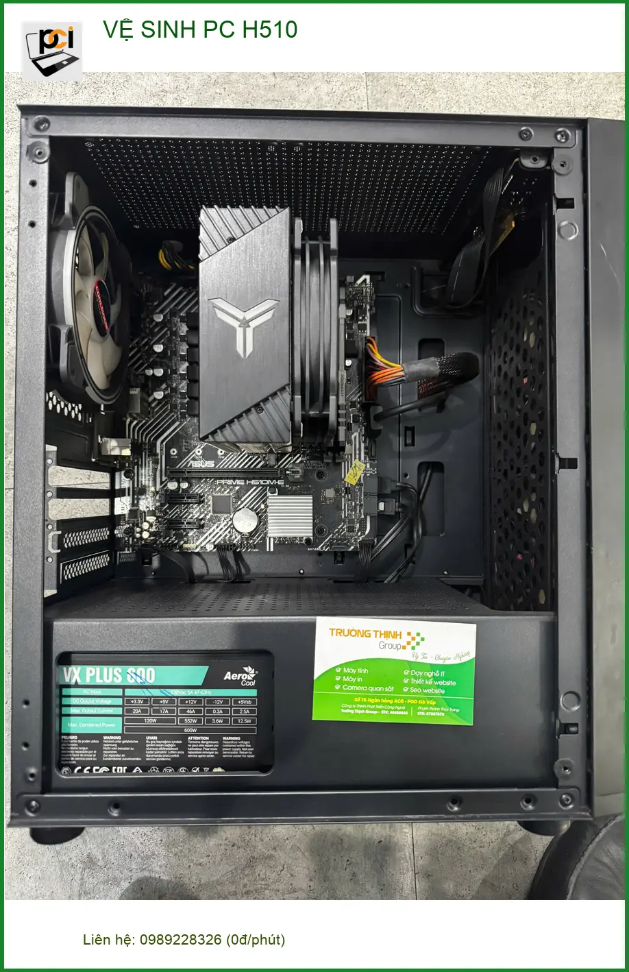 Chị Phương lo lắng PC chạy chậm - Địa điểm Vệ sinh PC H510 Quận 10 ảnh thực tế 2