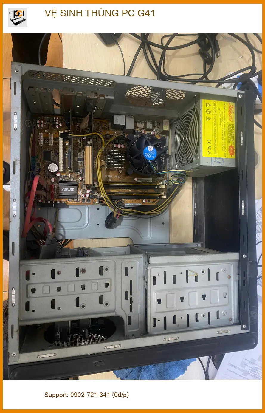 Dịch vụ vệ sinh thùng PC G41 Quận Gò Vấp - Anh Khang sinh viên lo máy nóng ảnh thực tế 1
