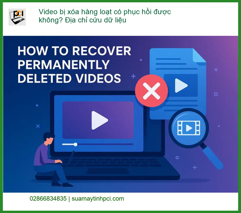 Khôi phục dữ liệu video bị xóa hàng loạt? – Cứu dữ liệu TPHCM