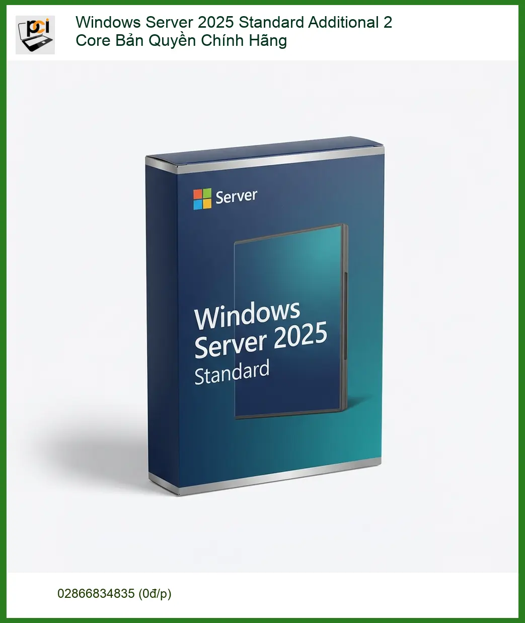 Windows Server Standard Additional 2 Core Chính Hãng - Cài đặt nhanh TPHCM