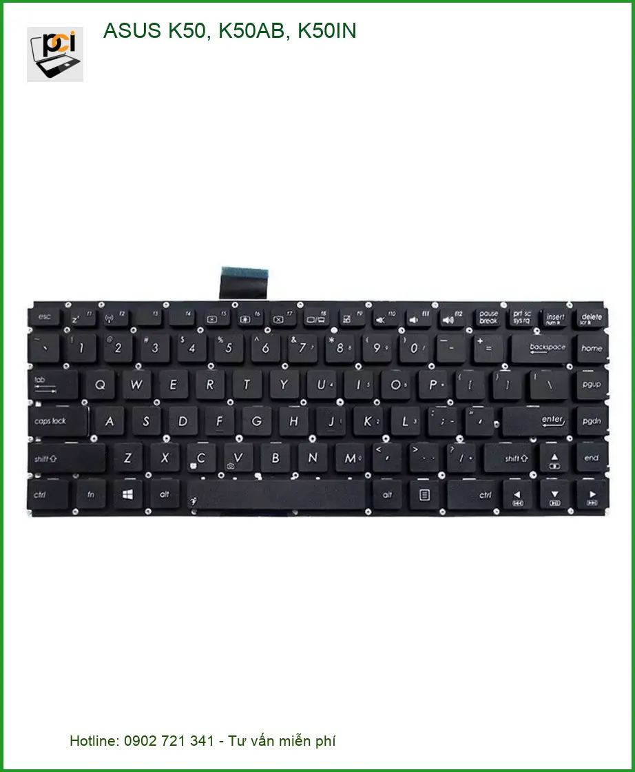 Bàn phím Laptop ASUS K50, K50AB - Thay Lấy Ngay Giá Rẻ TPHCM